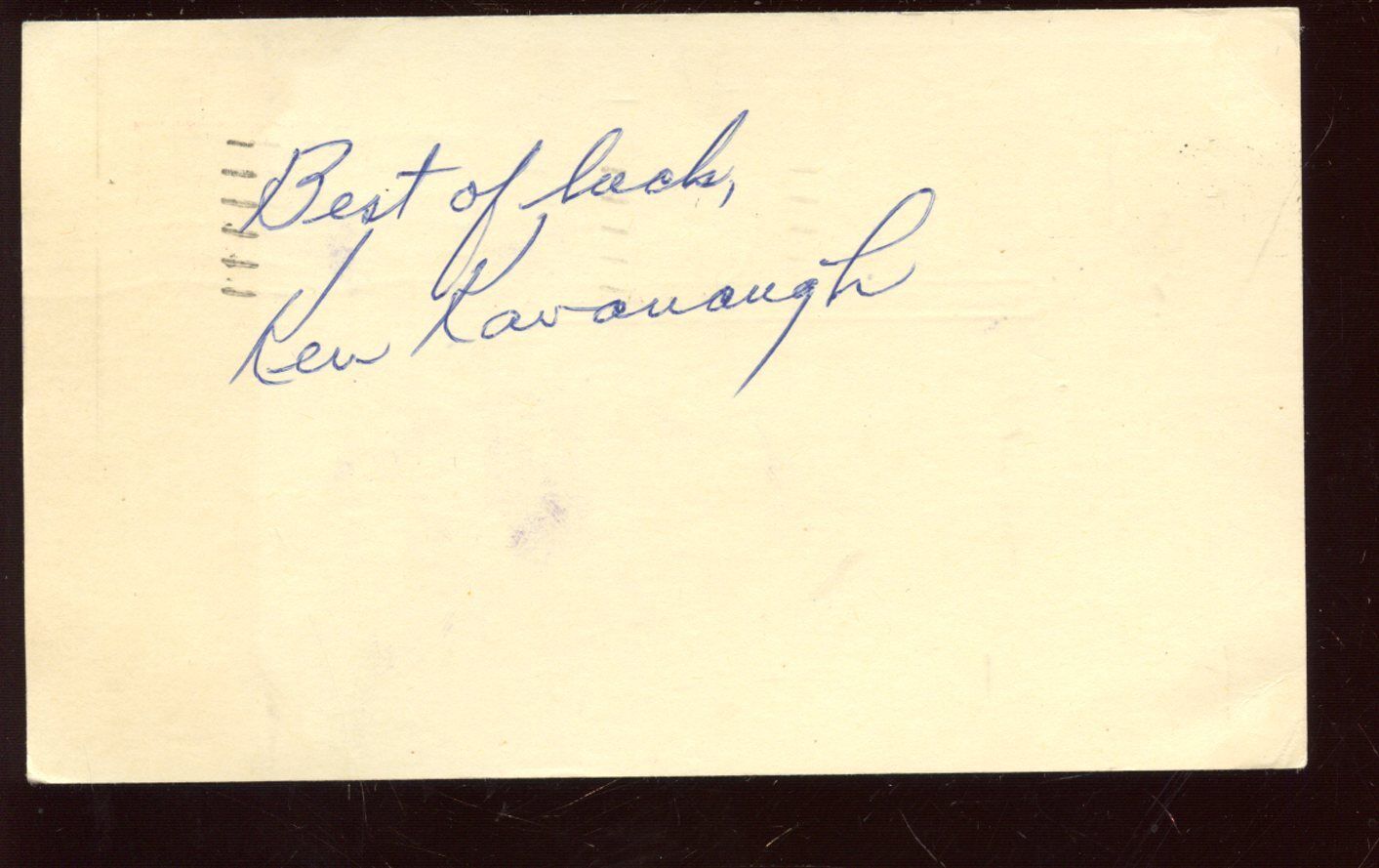 September 22 1954 Ken Kavanaugh Chicago Bears Signed US Government Postcard  