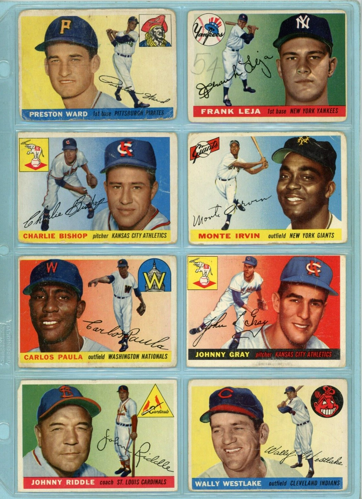 1955 Topps Starter Set Lot of 132 Different Baseball Cards Low Grade