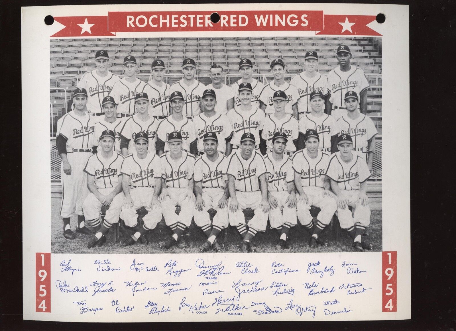 1954 Rochester Red Wings International League Baseball Team Photo EX+