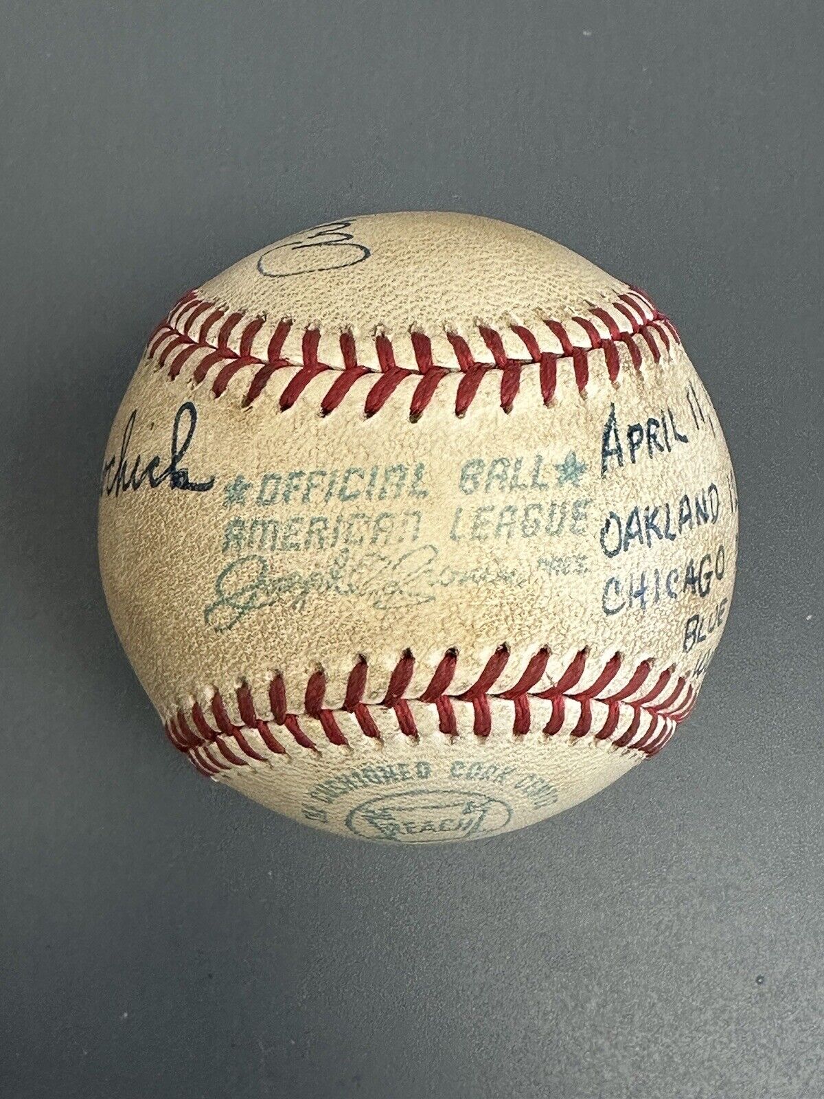 4-11-73 AL Umpires MULTI SIGNED Official Baseball 4 sig w/ DiMuro Frantz Odom +