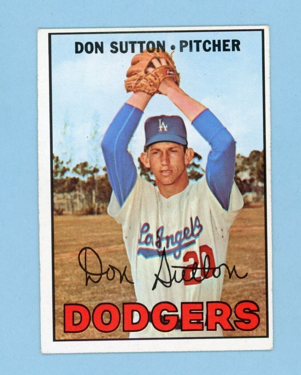 1967 Topps #445 Don Sutton Los Angeles Dodgers Baseball Card Ex - Ex+