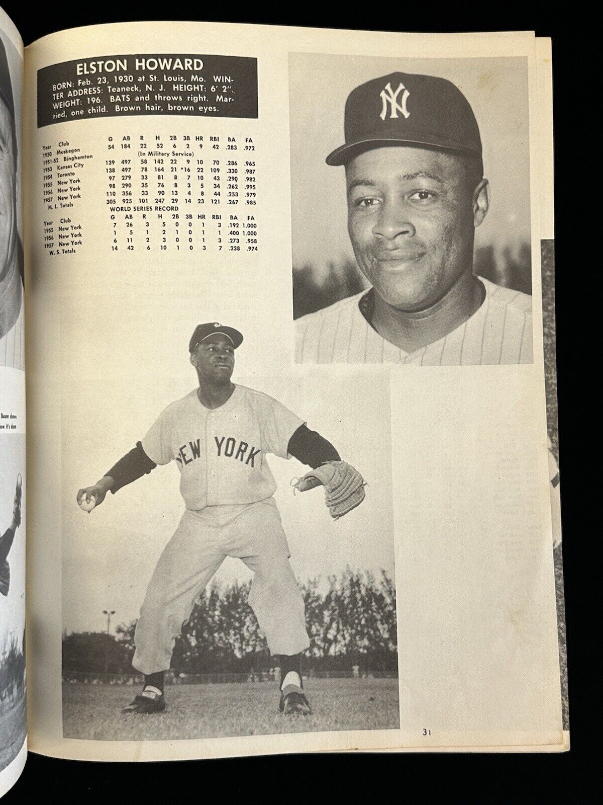 1958 Jay Publishing New York Yankees Baseball Yearbook w/ Mantle Berra Larsen