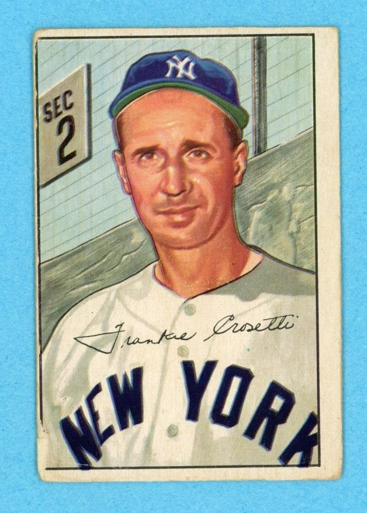 1952 Bowman #252 Frank Crosetti New York Yankees Baseball Card Low Grade