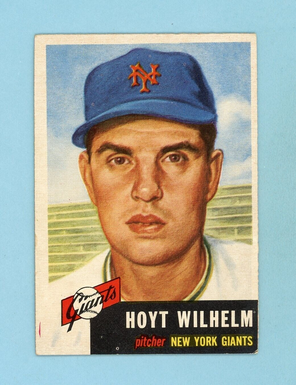 1953 Topps #151 Hoyt Wilhelm New York Giants Baseball Card EX - EX+