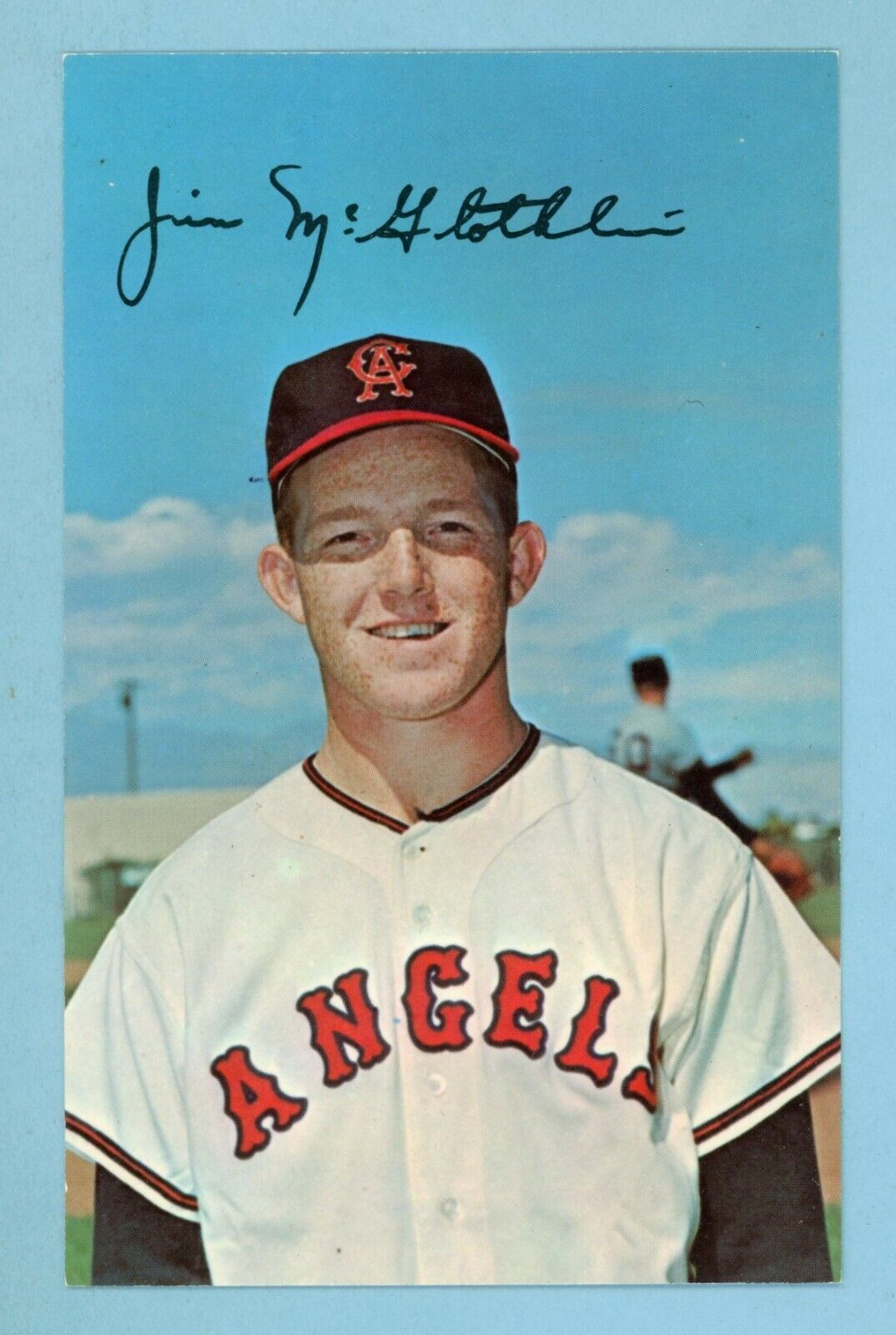 1966 Dexter Press California Angels Jim McGlothlin Baseball Card