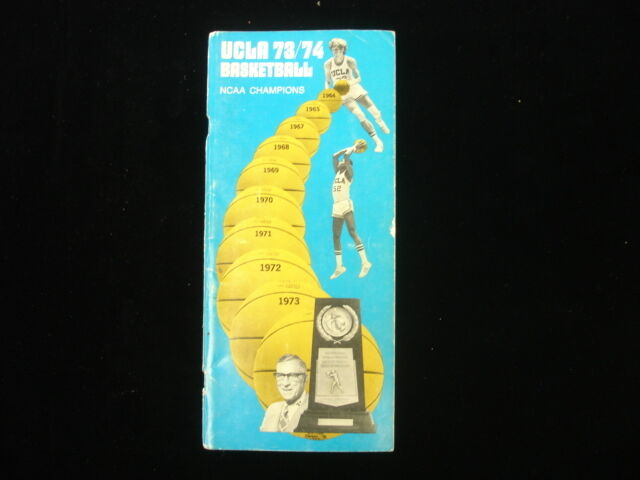 1973-74 UCLA NCAA Champion Bruins Basketball Guide EX 