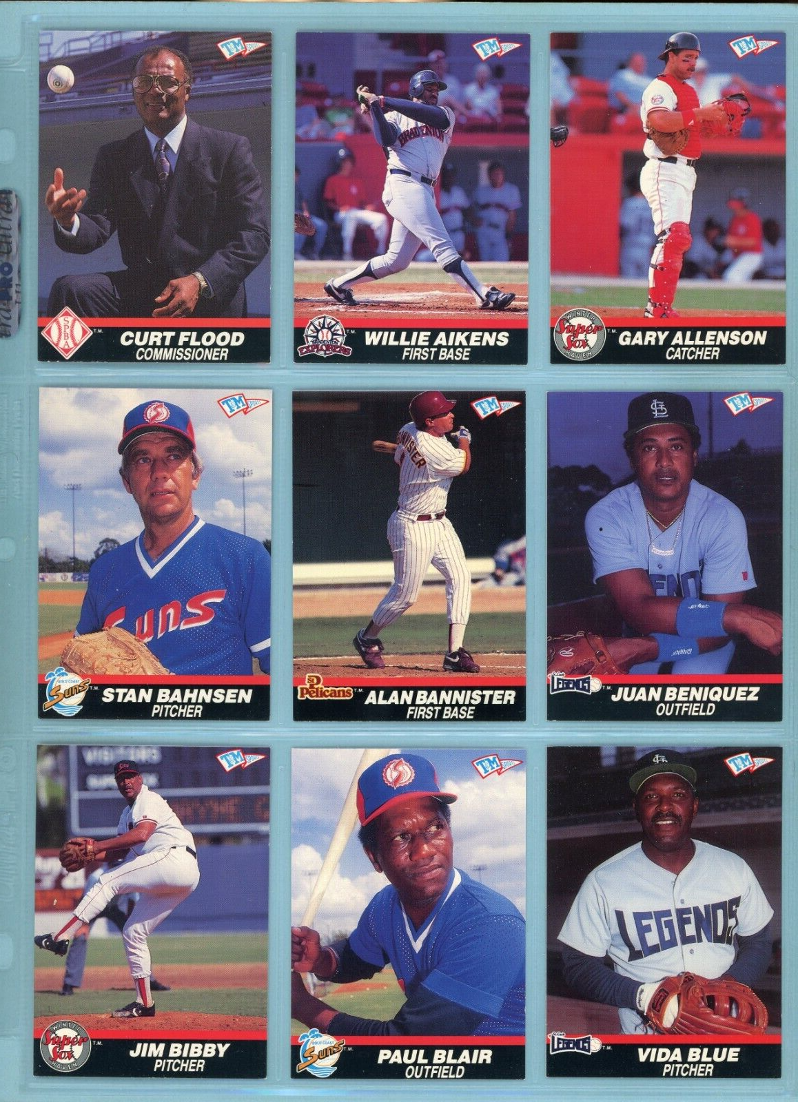 1989 T & M Sports Senior League Complete Set of 129 Different Baseball Cards NM