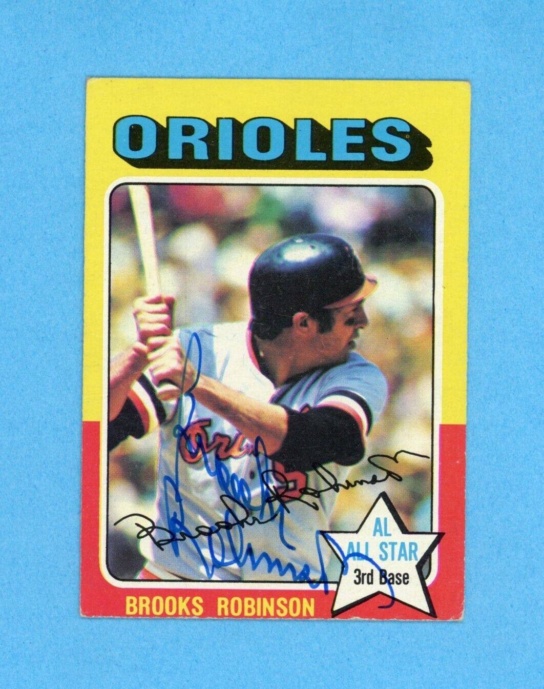 Brooks Robinson Signed 1975 Topps Card #50 Auto with B&E Hologram