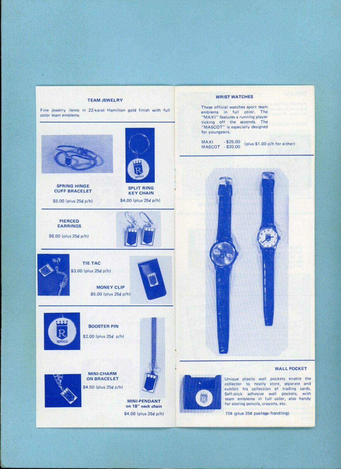 Mid 1970's Kansas City Royals Souvenir Catalog