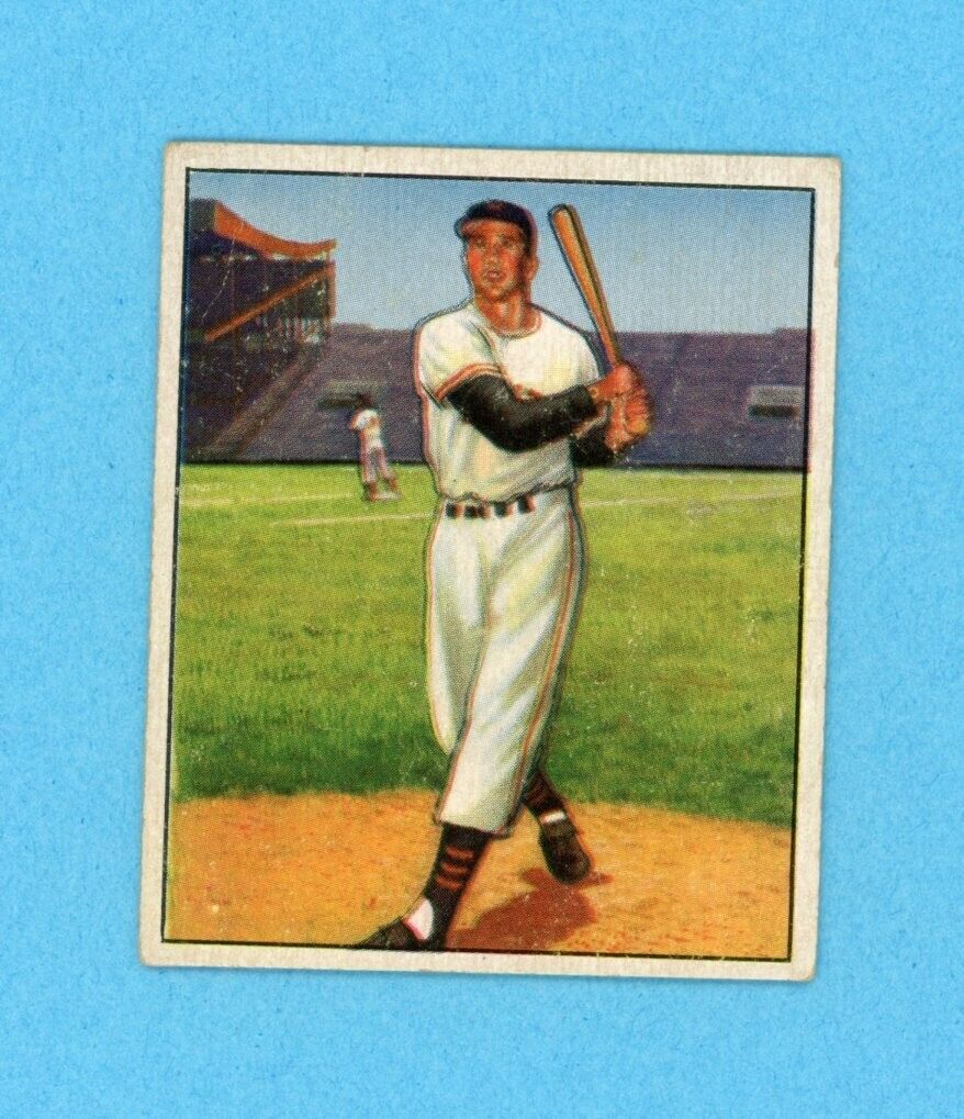 1950 Bowman #28 Bobby Thomson New York Giants Baseball Card EX lwctla