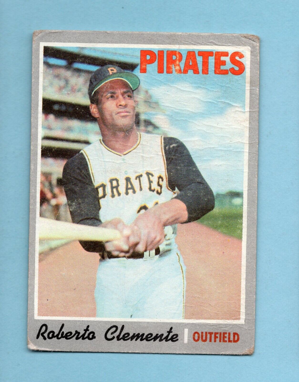 1970 Topps #350 Roberto Clemente Pittsburgh Pirates Baseball Card Low Grade