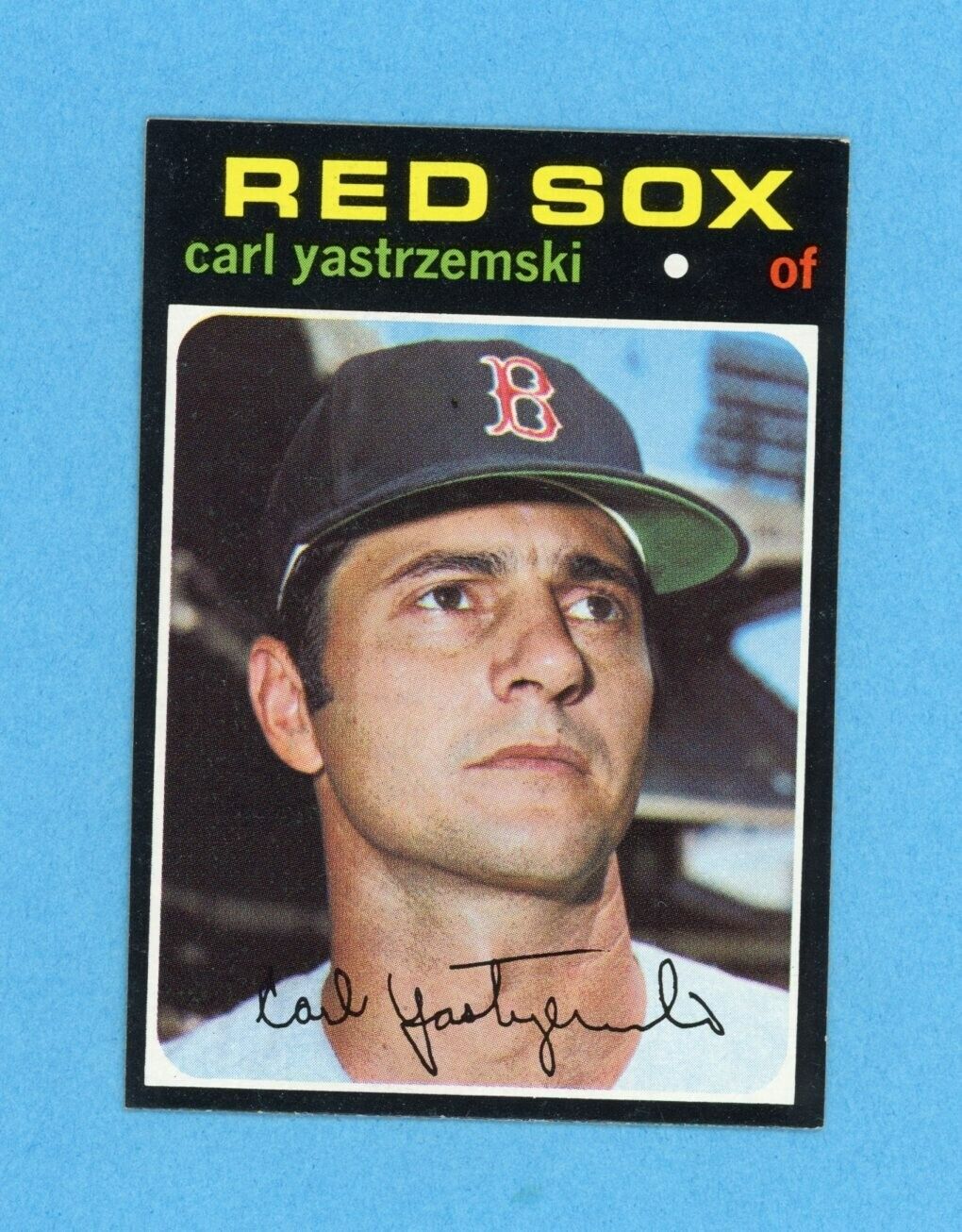 1971 Topps #530 Carl Yastrzemski Boston Red Sox Baseball Card Ex/Mt - NM str bk