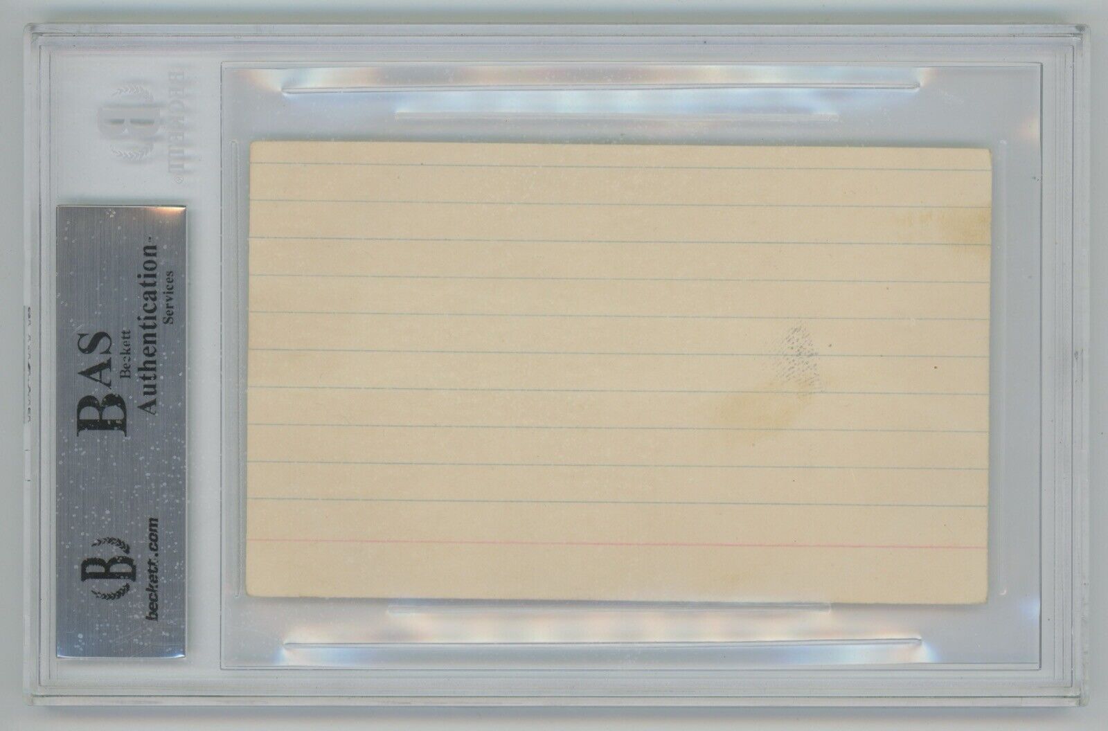 Vintage Harmon Killebrew Signed Index Card Slabbed by Beckett Auth.