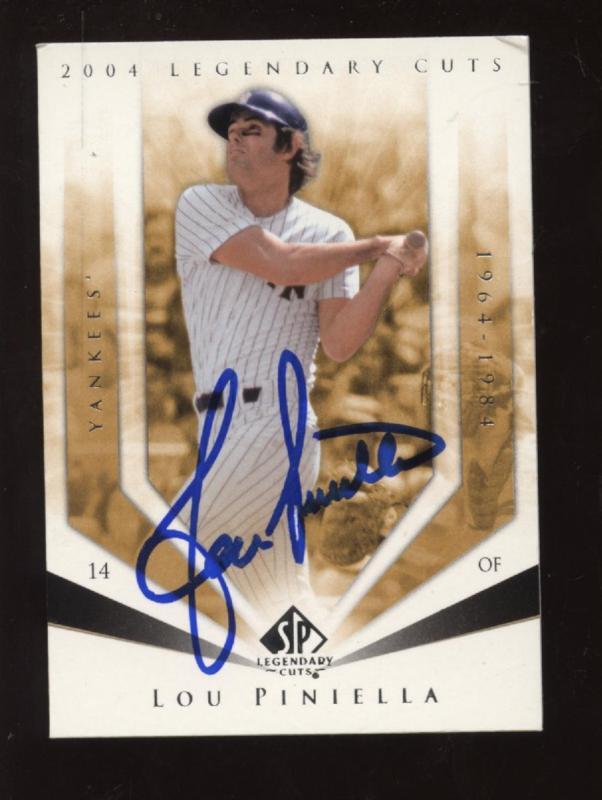 2004 Upper Deck #74 Lou Piniella EXMT+ Autograph B & E Hologram