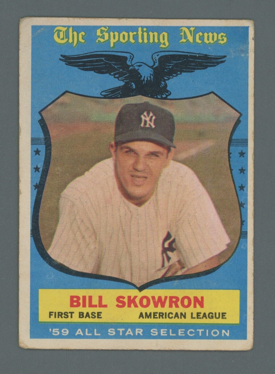 1959 Topps #554 Bill Skowron All-Star New York Yankees Baseball Card VG