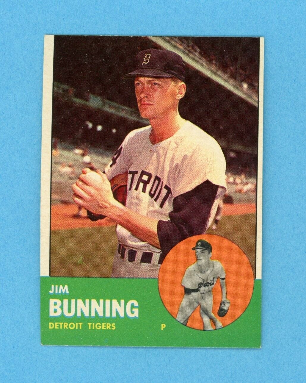 1963 Topps #365 Jim Bunning Detroit Tigers Baseball Card NM o/c