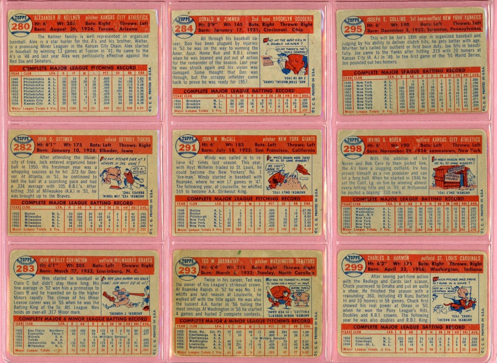 1957 Topps Starter Set Lot of 42 Diff Middle Series Baseball Cards Low Grade