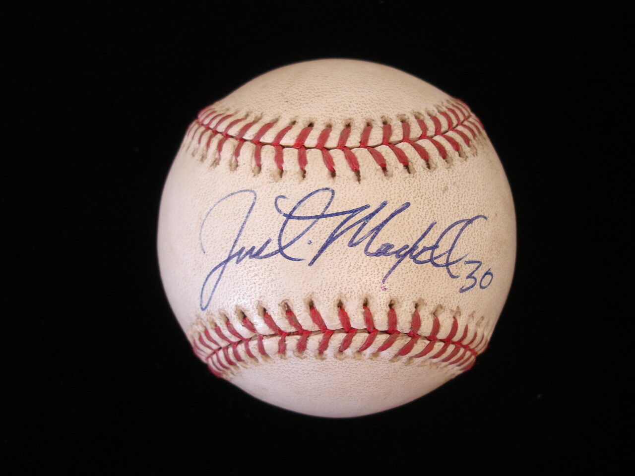 Justin Maxwell Autographed Game Used 2007 Brewers @ Marlins Baseball - MLB 