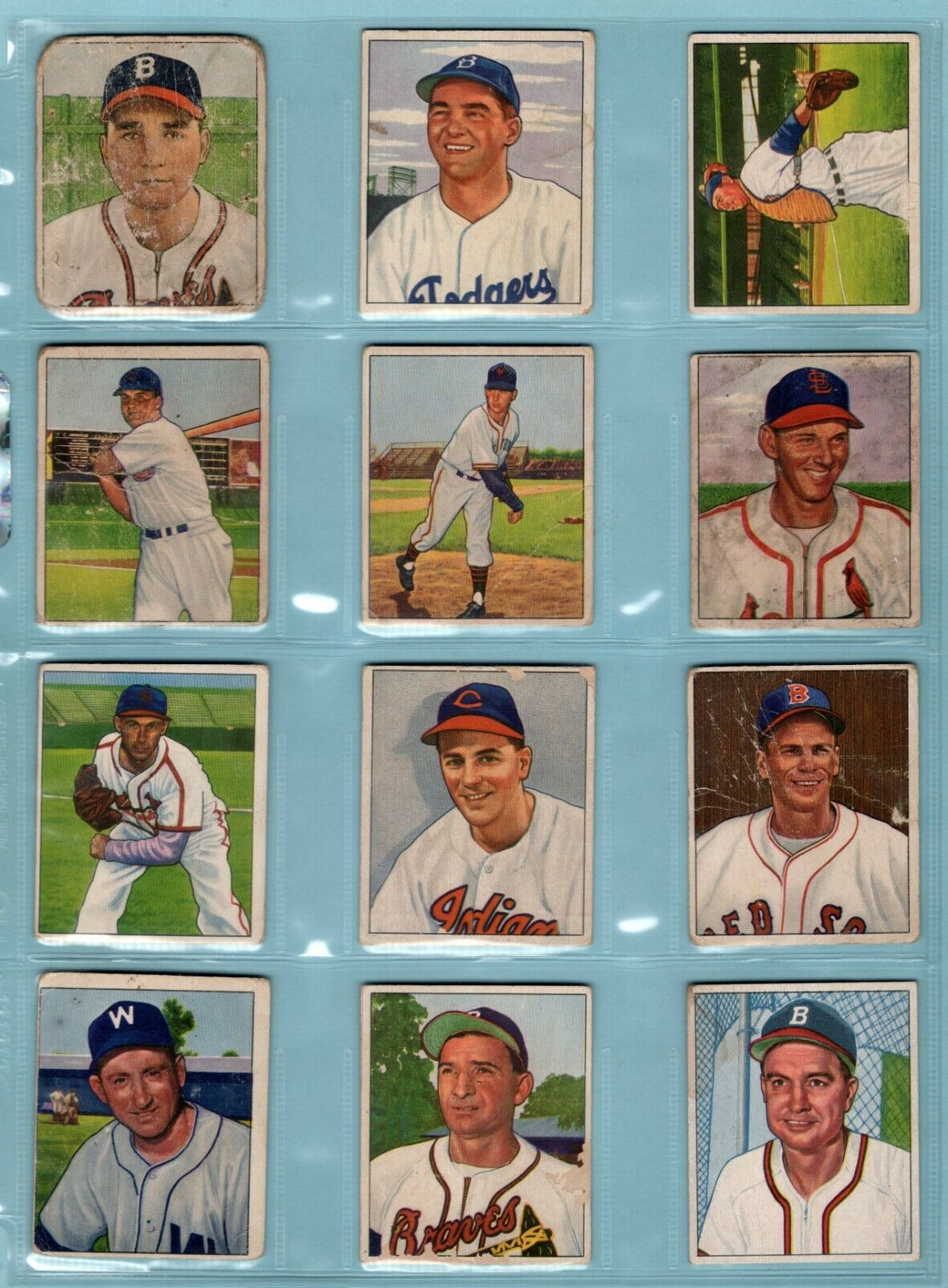 1950 Bowman Starter Set Lot of 107 Different Baseball Cards Low Grade