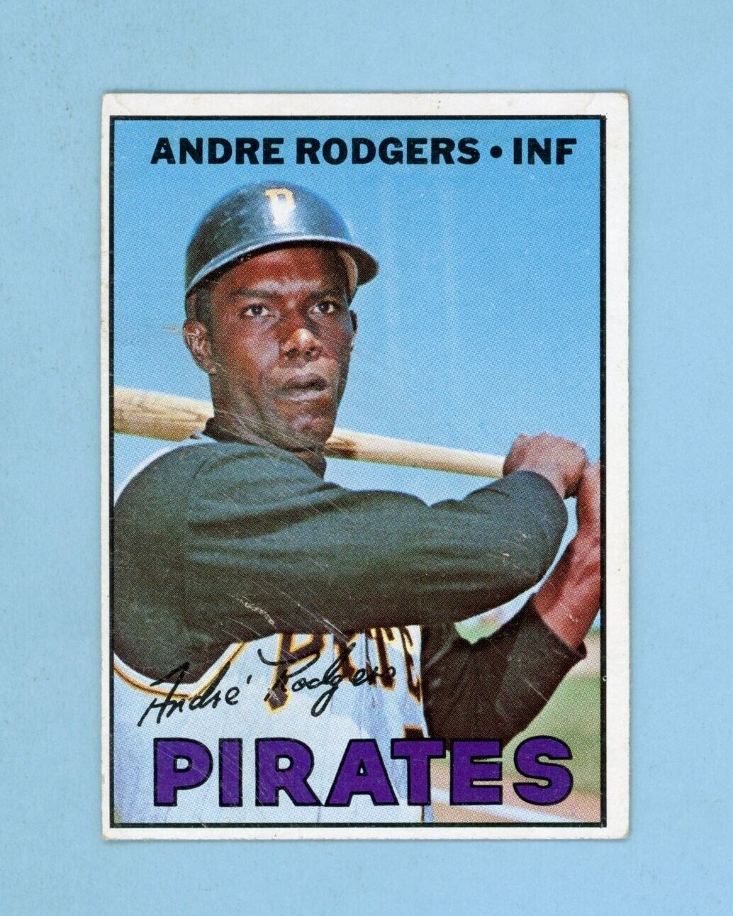 1967 Topps #554 Andre Rodgers Pittsburgh Pirates Baseball Card Low Grade