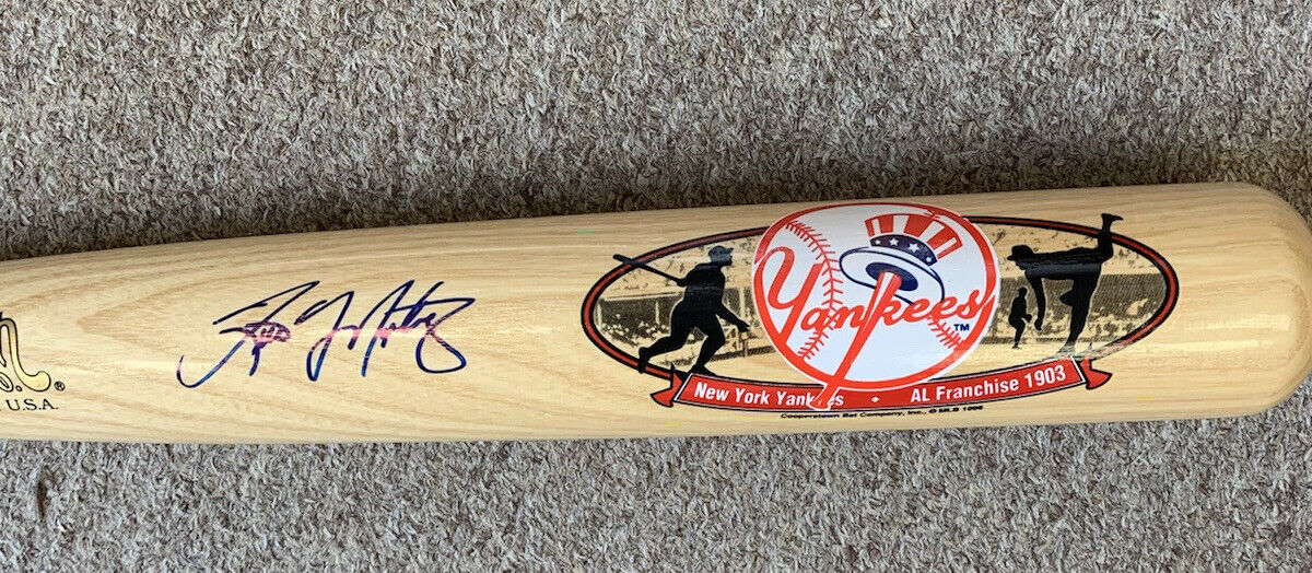 Tino Martinez SIGNED 1996 Cooperstown New York Yankees Bat w/ COA