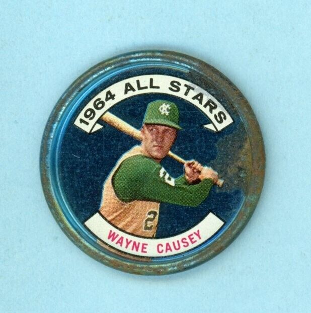 1964 Topps Coin #161 Wayne Causey KC Athletics All-Star Baseball Coin NL on back