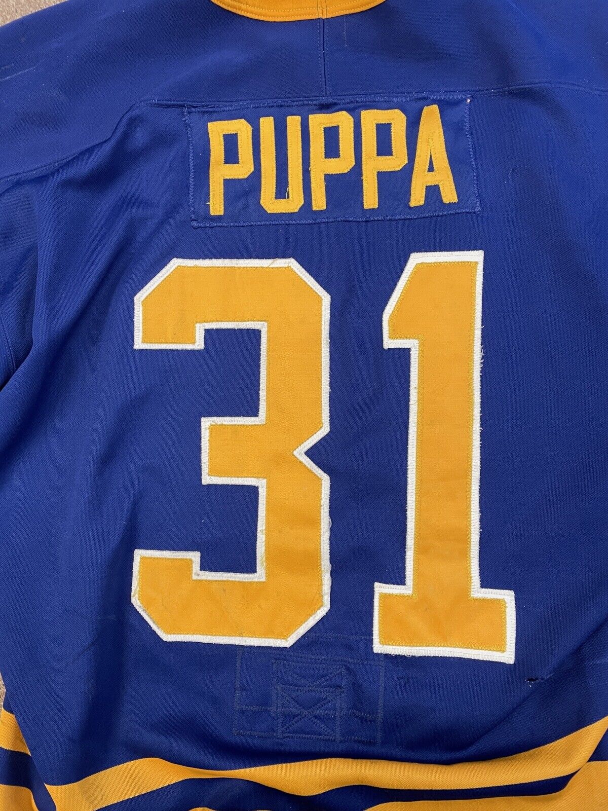 Mid-Late 80s Buffalo Sabres Daren Puppa Game Used Jersey • Goaltender