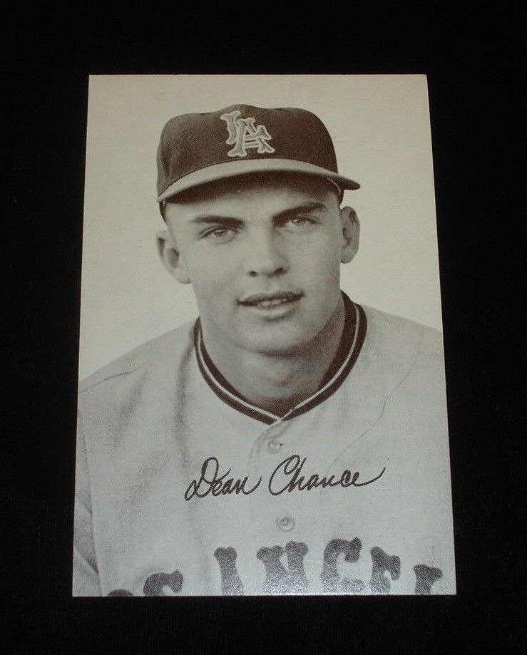 1947-66 Dean Chance Los Angeles Angels Baseball Exhibit Card-NM