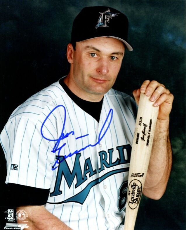 Jim Eisenreich Marlins Posed 8X10 Color Photo Auto B&E Hologram