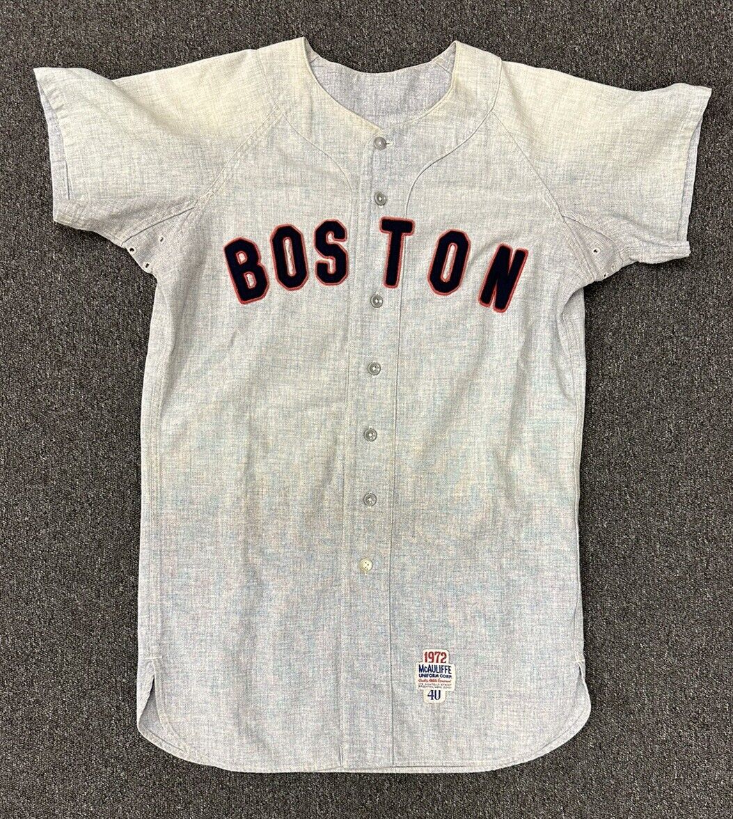 1972 Juan Beniquez Boston Red Sox GAME USED Road Flannel Jersey #20