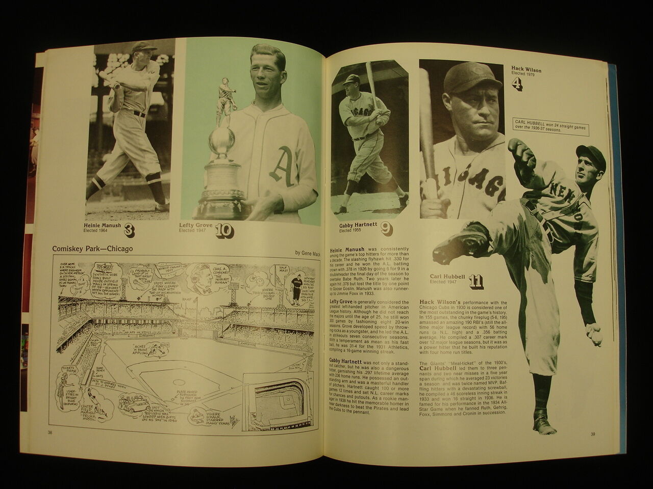 1981 Baseball Hall of Fame Yearbook - Gibson, Mize, Foster Cover