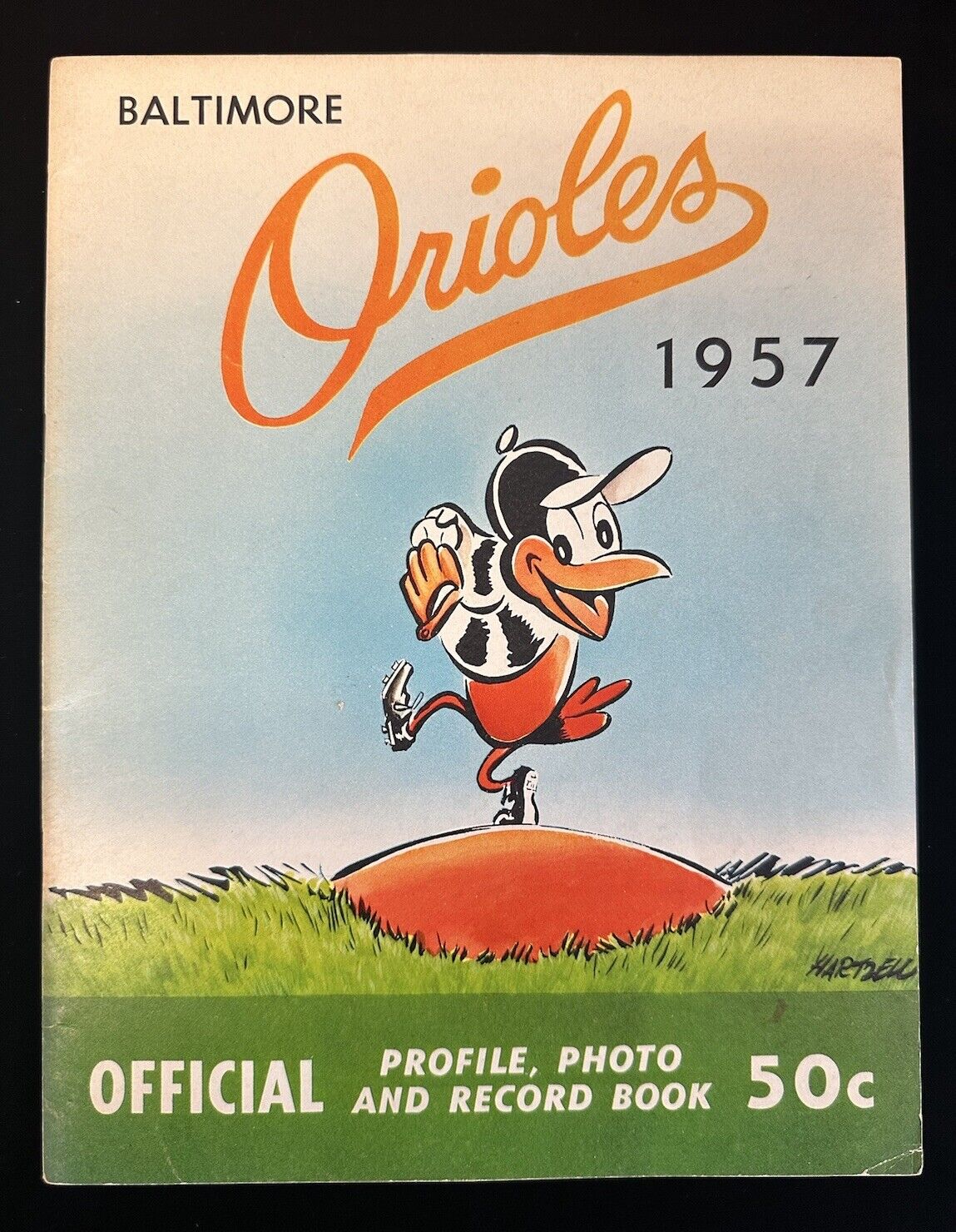 Original 1957 Baltimore Orioles Official Baseball Yearbook w/ Brooks Robinson