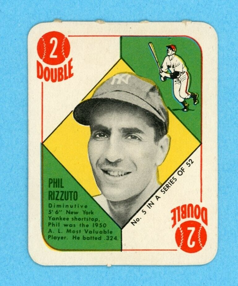 1951 Topps Red Back #5 Phil Rizzuto New York Yankees Baseball Card Ex/Mt wrks bk