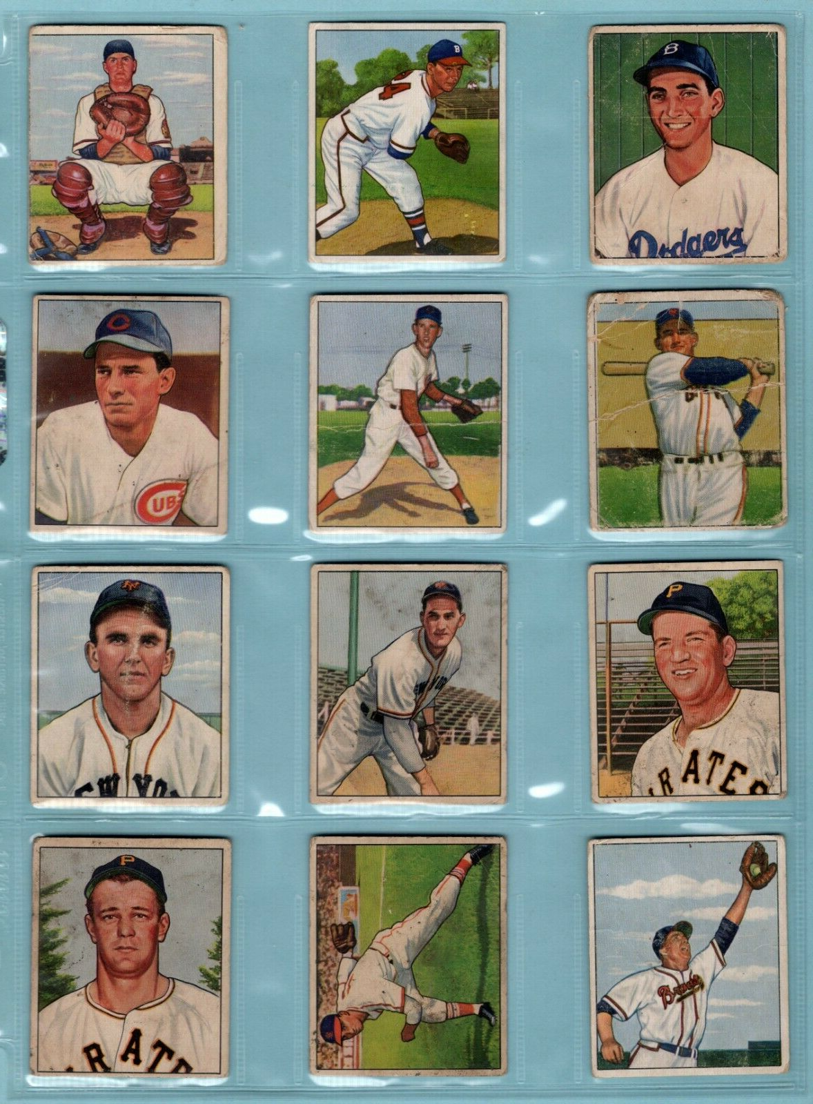 1950 Bowman Starter Set Lot of 107 Different Baseball Cards Low Grade