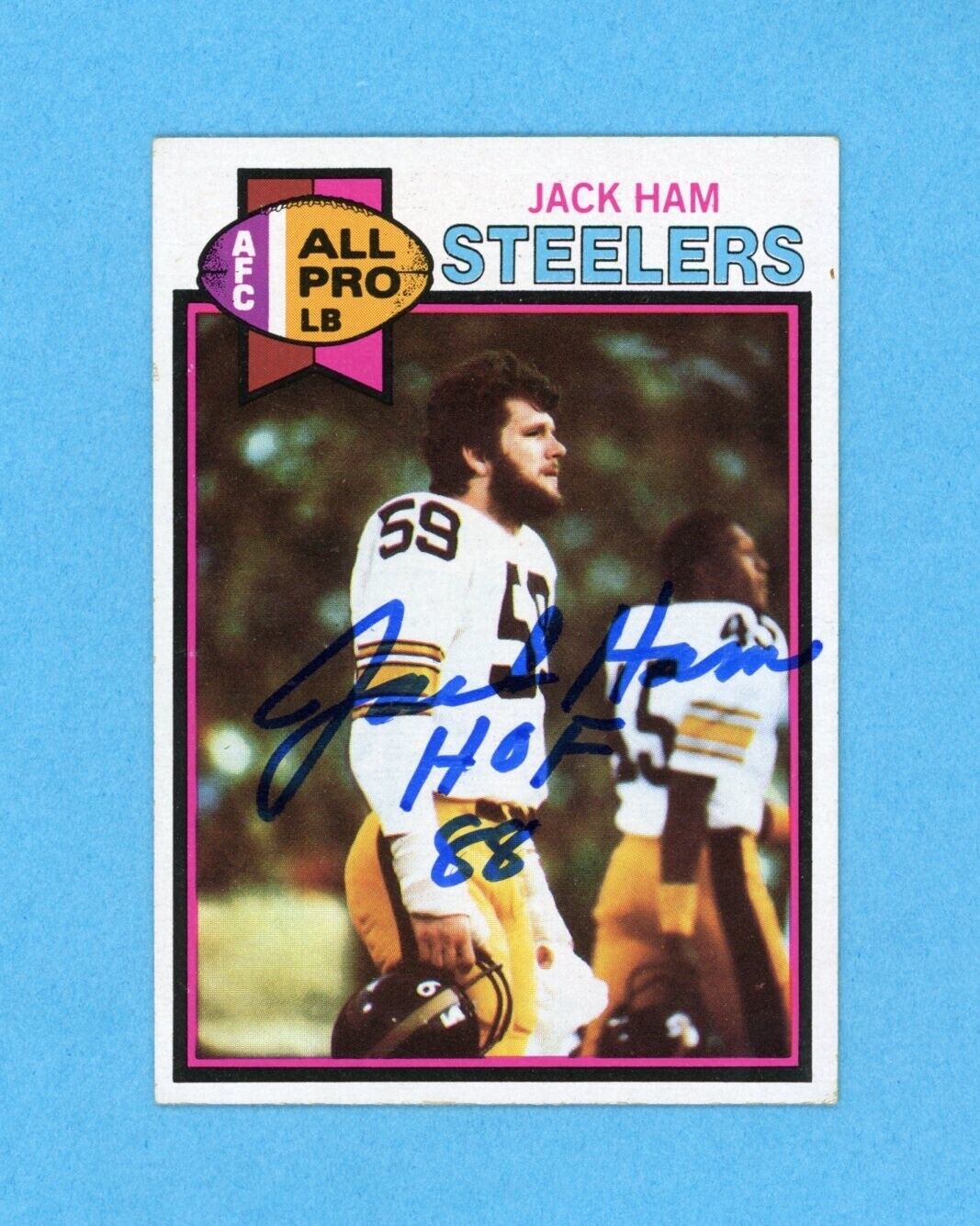 Jack Ham HOF 88 1979 Topps  Card #320 Auto with B&E Hologram