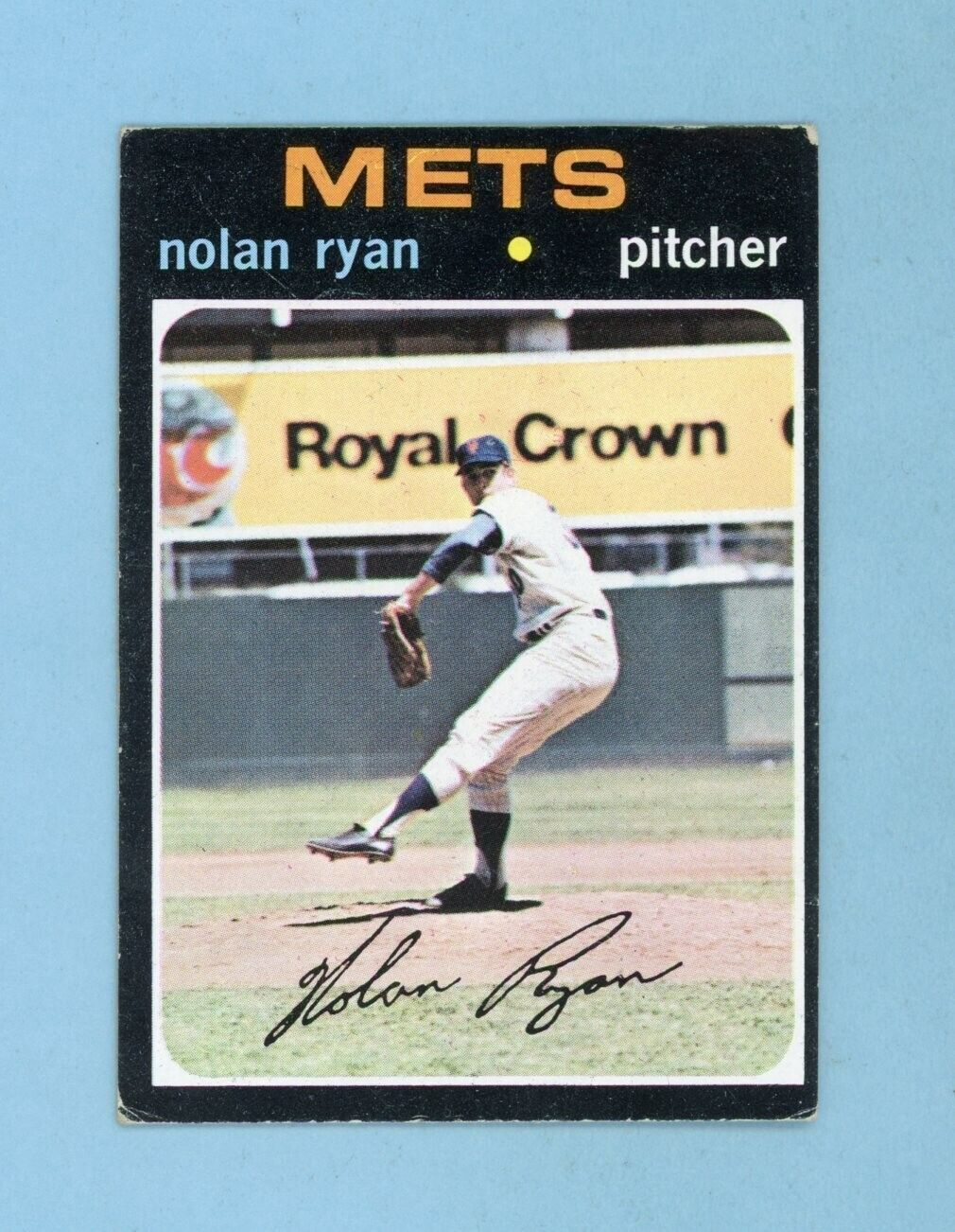 1971 Topps #513 Nolan Ryan New York Mets Baseball Card Vg/Vg+ wrk/cres rse