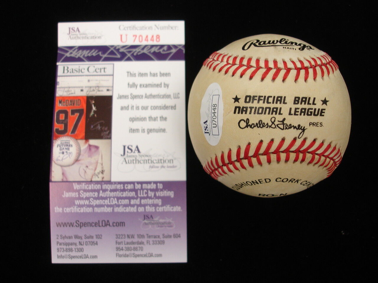 Billy Herman Autographed NL Baseball - JSA