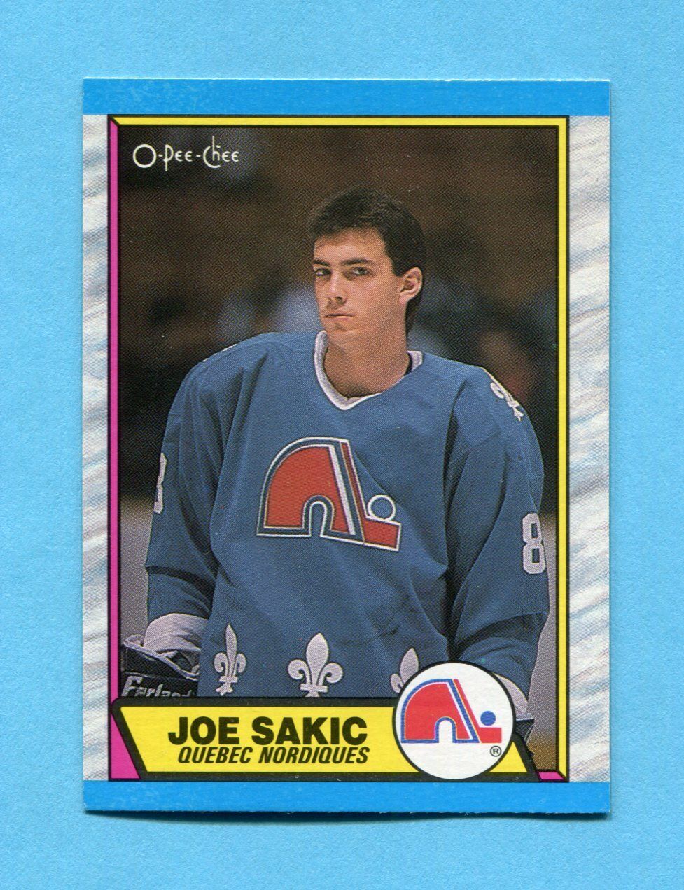 1989-90 O-Pee-Chee #113 Joe Sakic Quebec Nordiques Rookie Hockey Card NM  