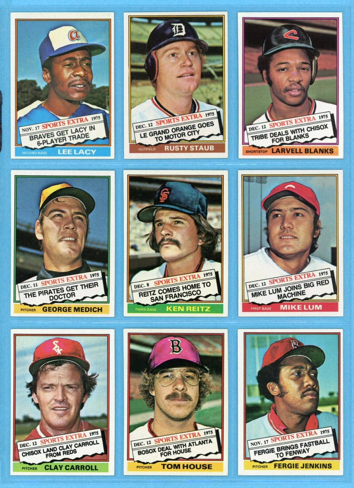 1976 Topps Traded Complete Set of 44 Baseball Cards Ex/Mt - NM