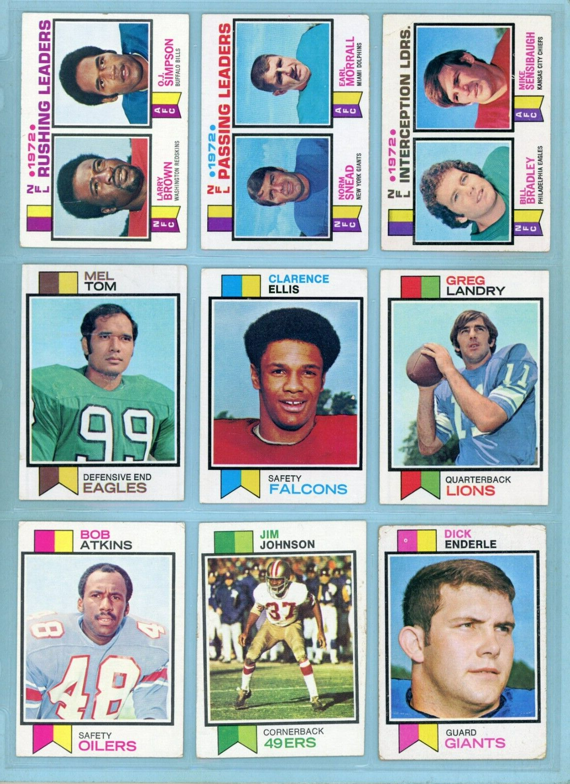 1973 Topps Starter Set Lot of 140 Different Football Cards Low Grade