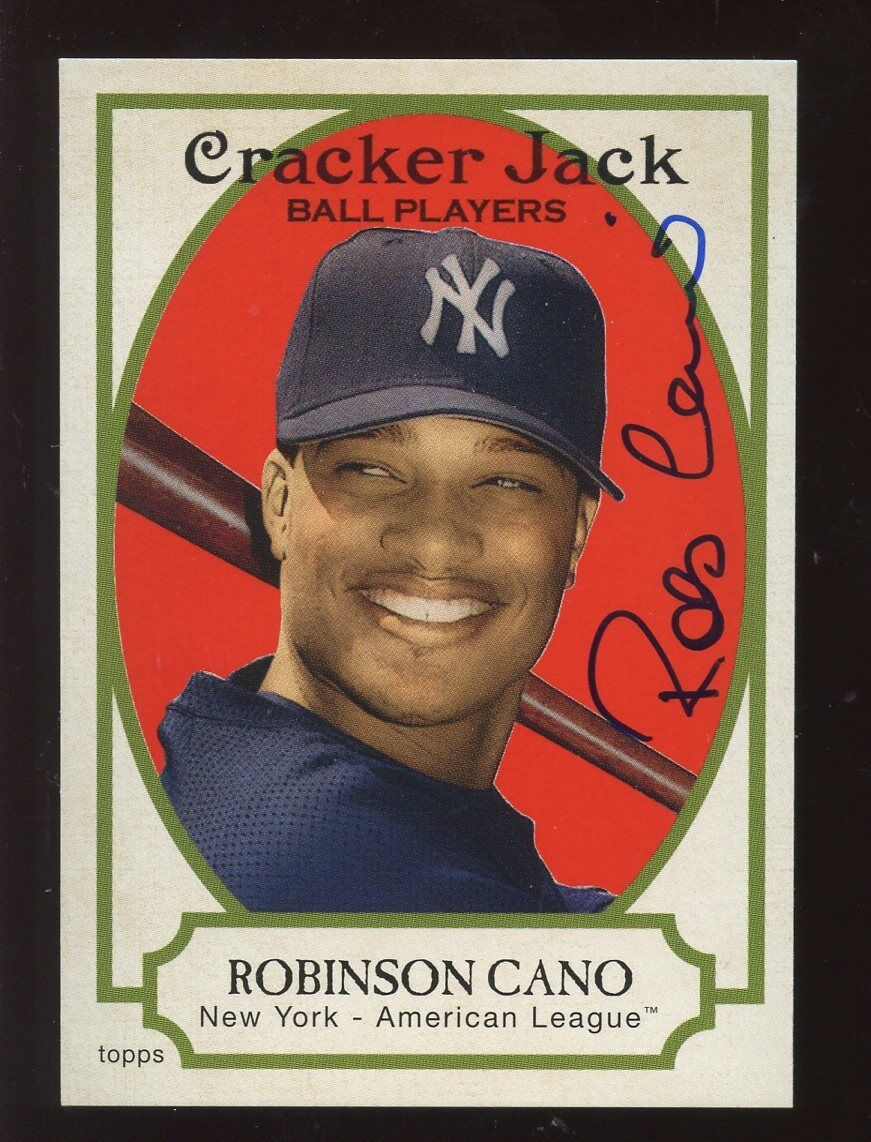 2005 Topps Cracker Jack Baseball Card Robinson Cano Autographed Hologram