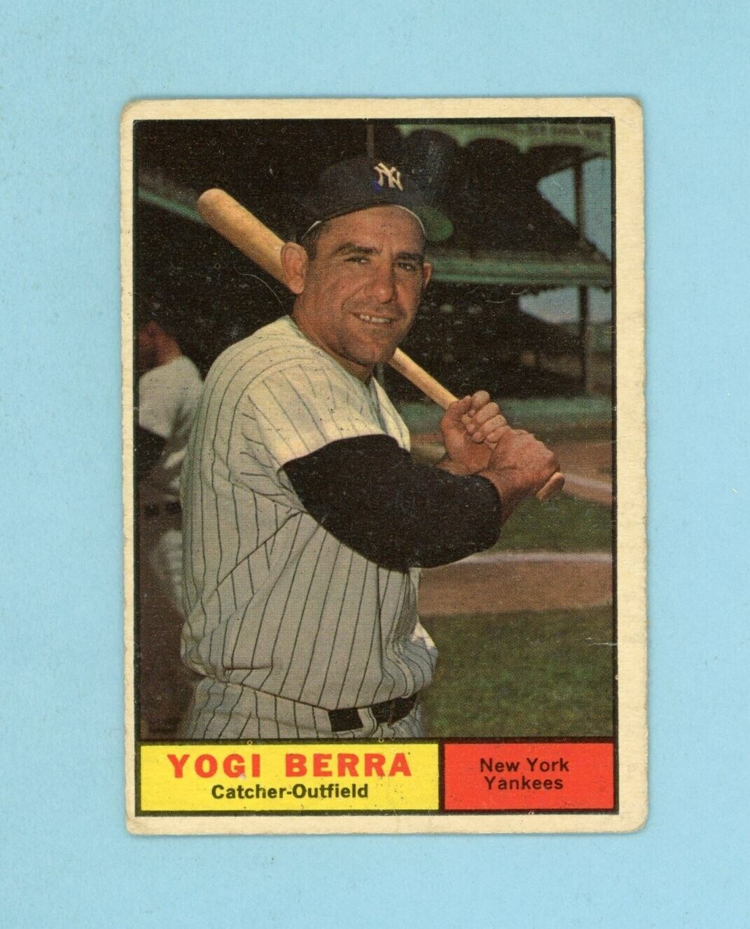 1961 Topps #425 Yogi Berra New York Yankees Baseball Card Low Grade