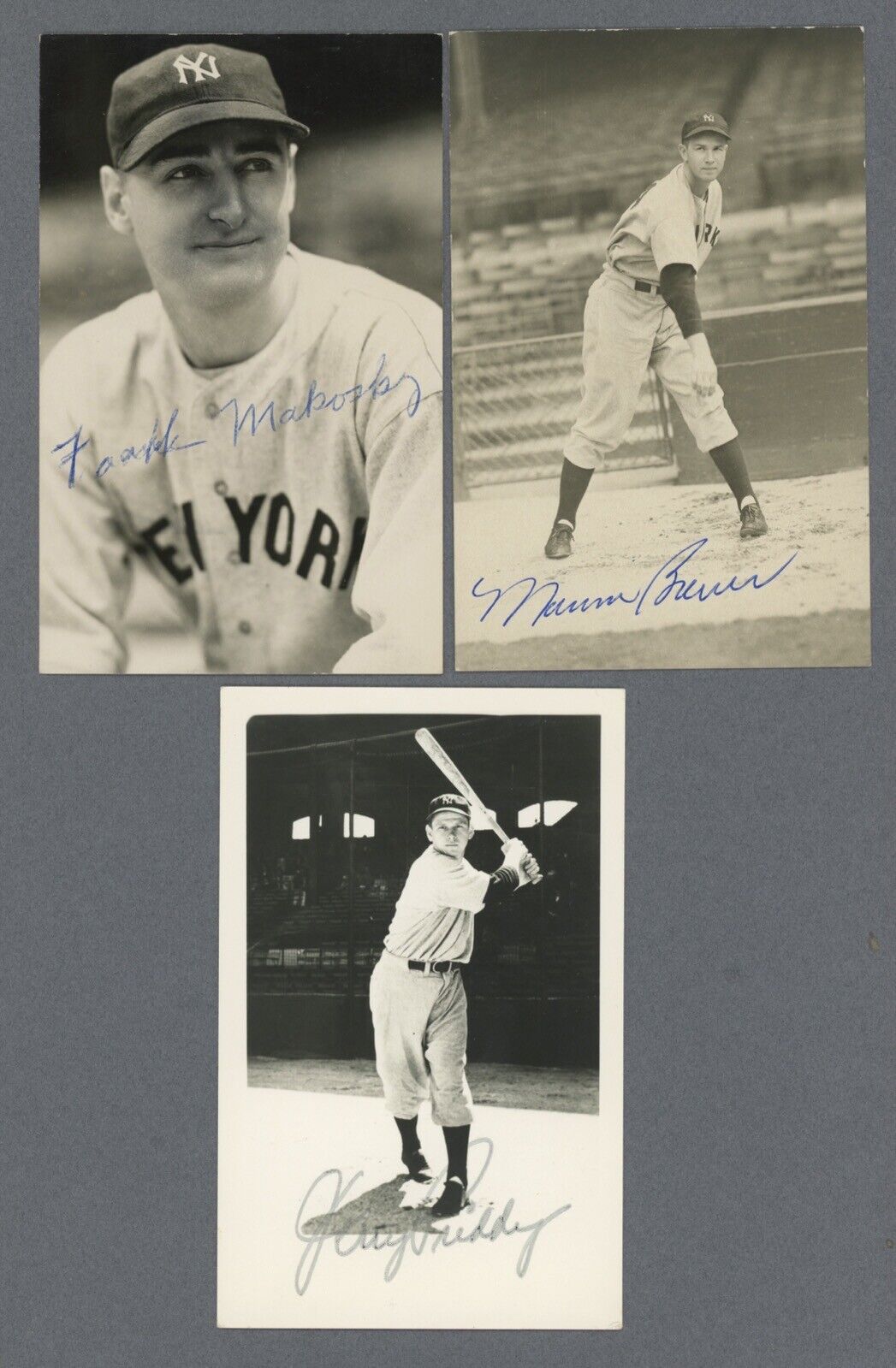 Lot of 27 NY Yankees Signed Rowe Postcards • only 1 dupe • with B&E Holograms