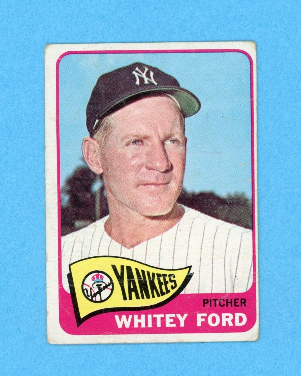 1965 Topps #330 Whitey Ford New York Yankees Baseball Card Low Grade