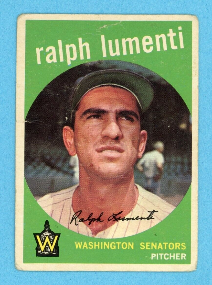 1959 Topps #316 Ralph Lumenti Washington Senators Baseball Card Low Grade