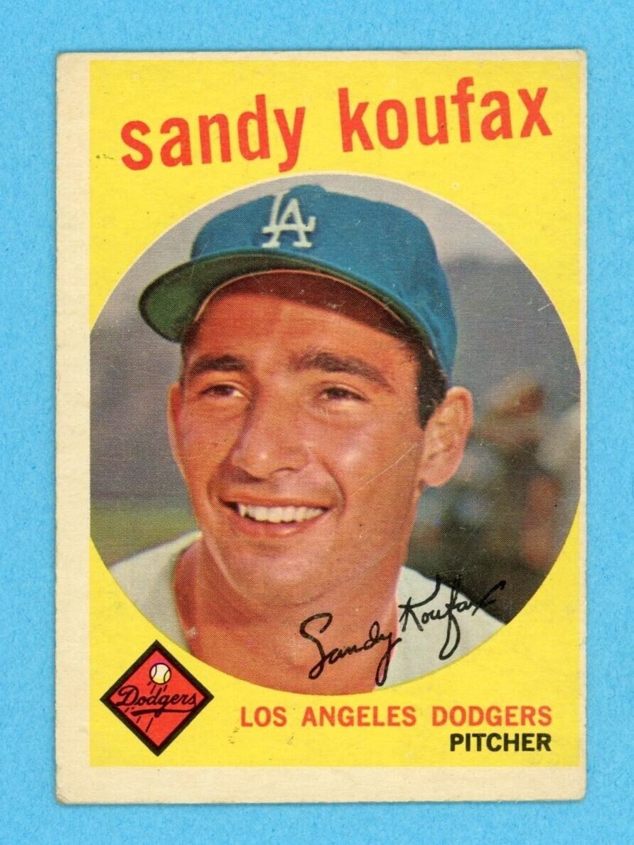 1959 Topps #163 Sandy Koufax Los Angeles Dodgers Baseball Card Vg/Vg+