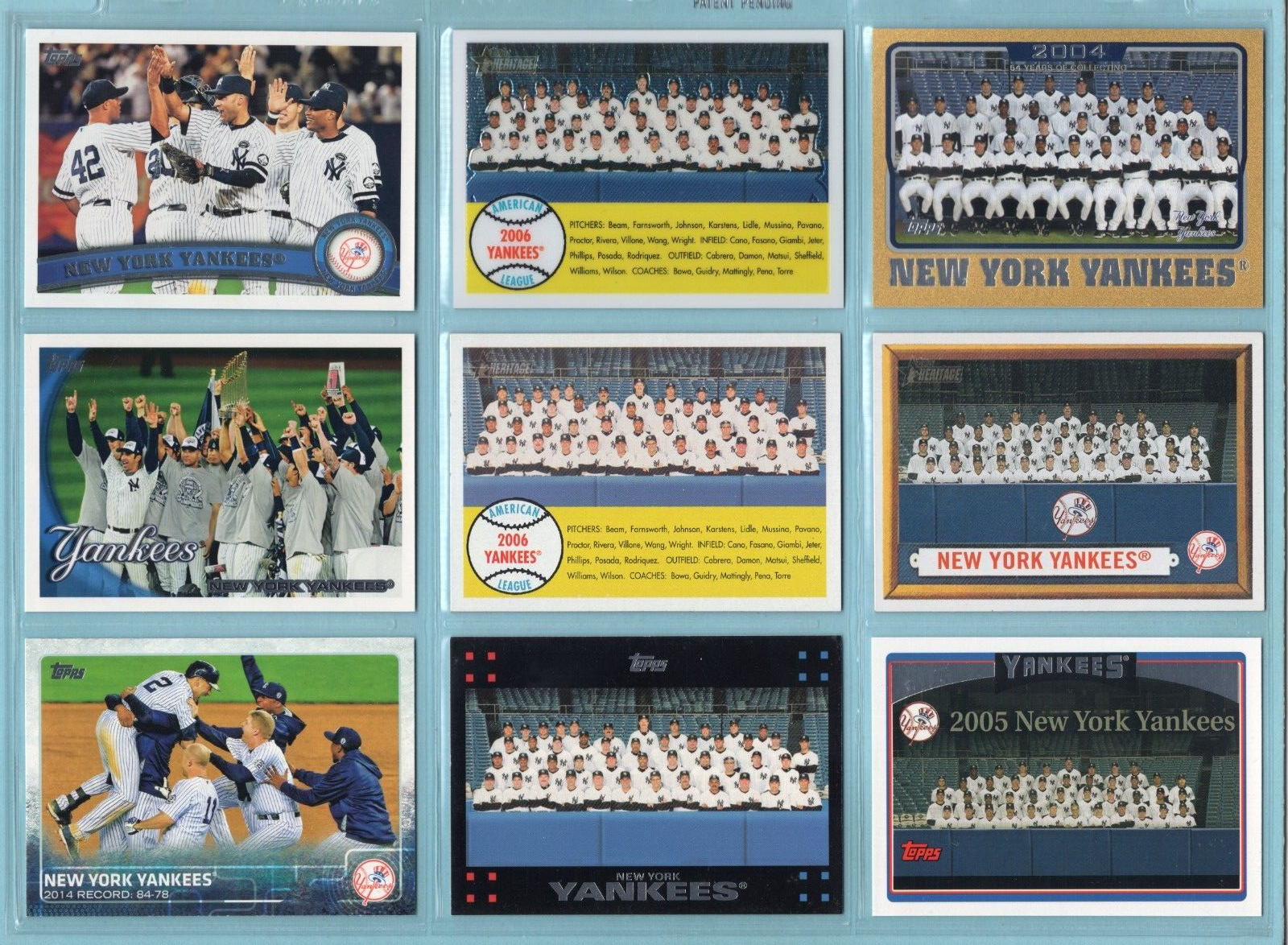 1957 thru 2018 Lot of 50 Diff NY Yankees Team & Multi Player Baseball Cards E-NM