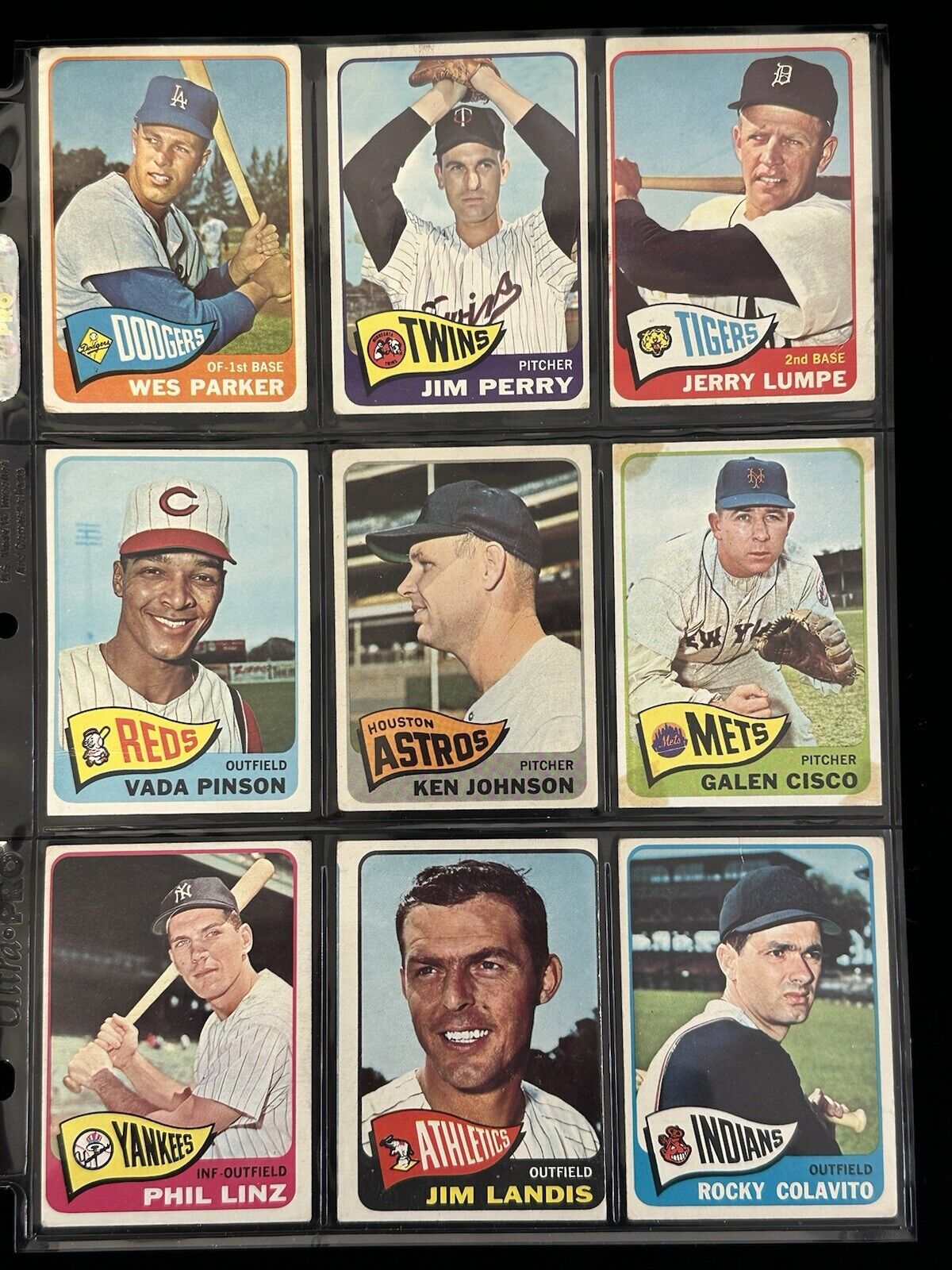 Lot of 162 Different 1965 Topps Baseball Cards w/ HOFers & High #’s - Low Grade