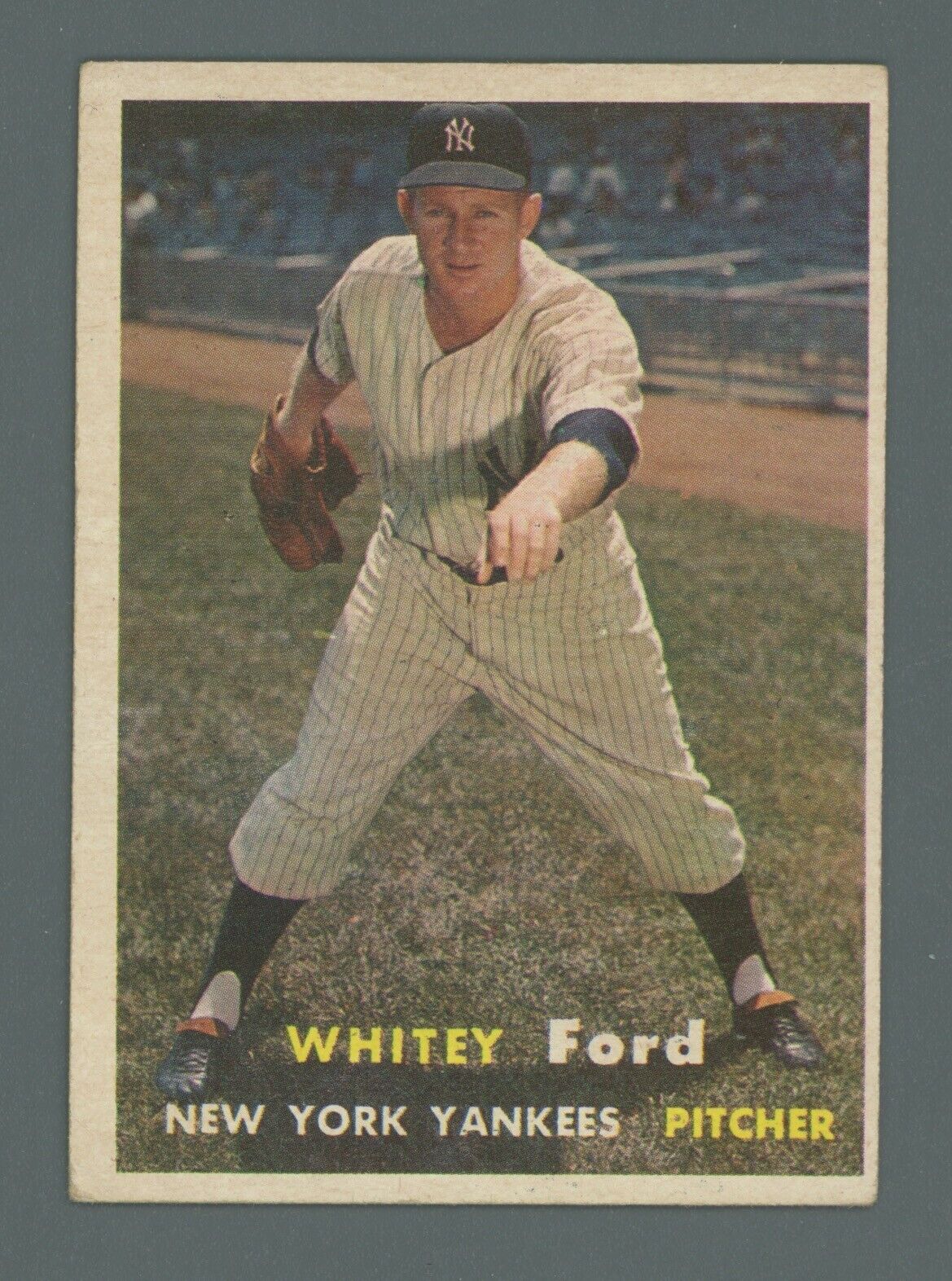 1957 Topps #25 Whitey Ford New York Yankees Baseball Card EX