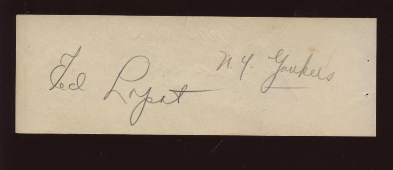 1948-1953 NY Yankees Pitchers Vic Raschi / Ed Lopat Signed Cut 